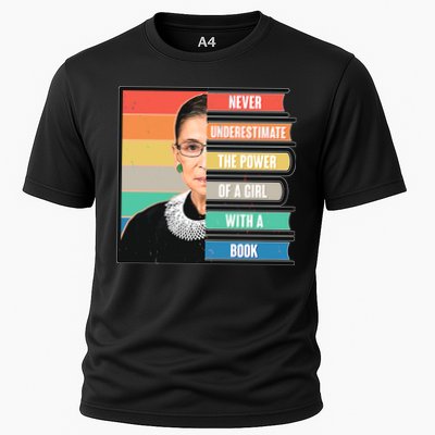 Never Underestimate A Girl With A Book RBG Tribute Performance Shirt