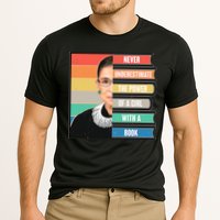 Never Underestimate A Girl With A Book RBG Tribute Cooling Performance Crew T-Shirt