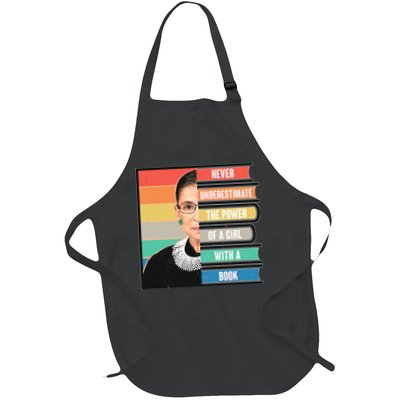 Never Underestimate A Girl With A Book RBG Tribute Apron