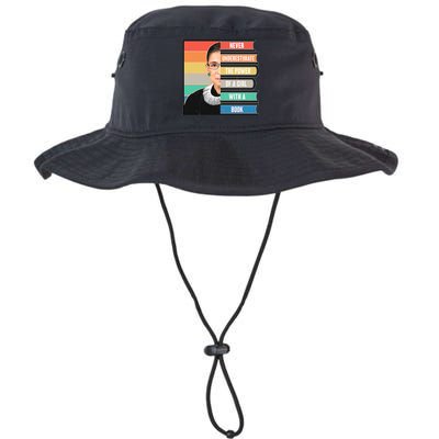 Never Underestimate A Girl With A Book RBG Tribute Bucket Hat