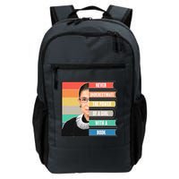 Never Underestimate A Girl With A Book RBG Tribute Backpack
