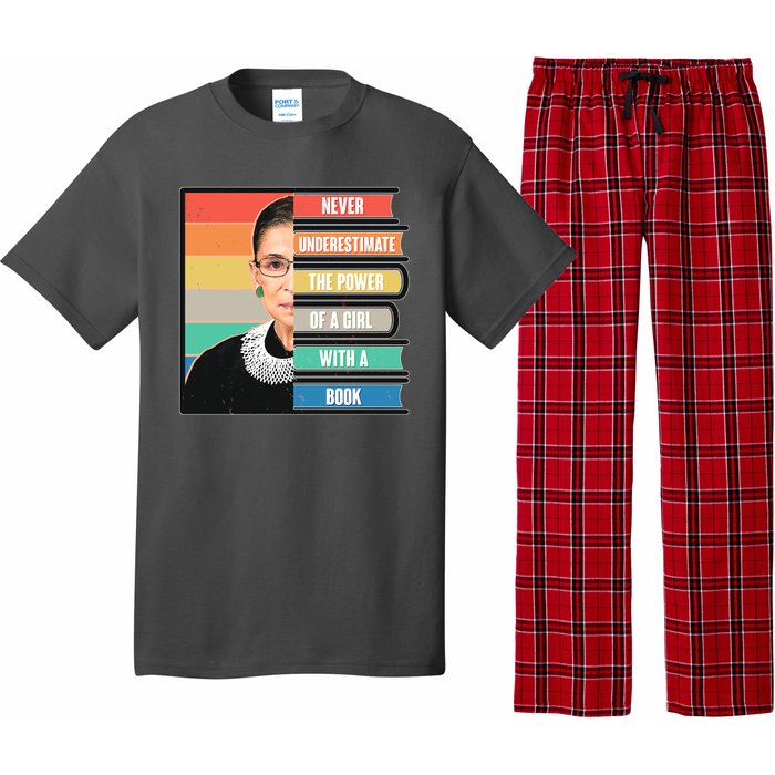 Never Underestimate A Girl With A Book RBG Tribute Pajama Set