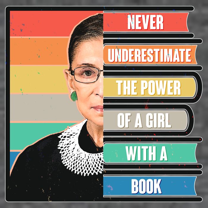Never Underestimate A Girl With A Book RBG Tribute Toddler T-Shirt
