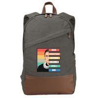 Never Underestimate A Girl With A Book RBG Tribute Cotton Canvas Backpack
