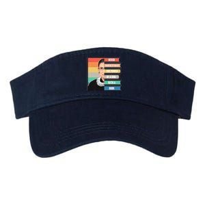 Never Underestimate A Girl With A Book RBG Tribute Valucap Bio-Washed Visor