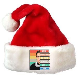 Never Underestimate A Girl With A Book RBG Tribute Premium Christmas Santa Hat