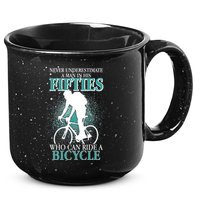 Never Underestimate A Man In His Fifties Who Can Ride A Bicycle 15oz Campfire Ceramic Mug