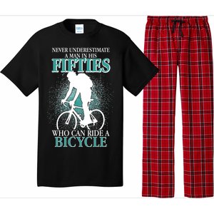 Never Underestimate A Man In His Fifties Who Can Ride A Bicycle Pajama Set