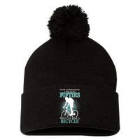 Never Underestimate A Man In His Fifties Who Can Ride A Bicycle Pom Pom 12in Knit Beanie