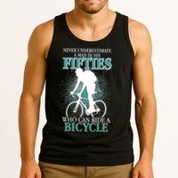 Never Underestimate A Man In His Fifties Who Can Ride A Bicycle Tank Top