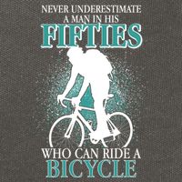 Never Underestimate A Man In His Fifties Who Can Ride A Bicycle Cotton Canvas Backpack