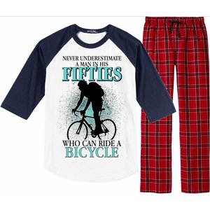 Never Underestimate A Man In His Fifties Who Can Ride A Bicycle Raglan Sleeve Pajama Set