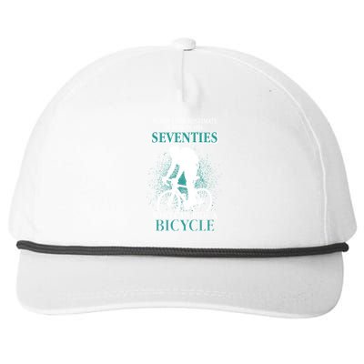 Never Underestimate A Man In His Seventies Who Can Ride A Bicycle Snapback Five-Panel Rope Hat