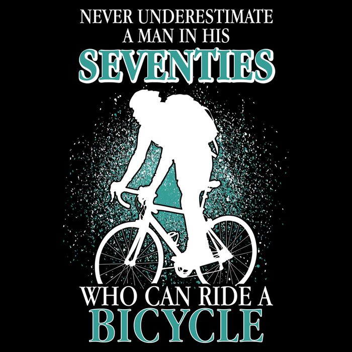 Never Underestimate A Man In His Seventies Who Can Ride A Bicycle 16 in Basic Backpack