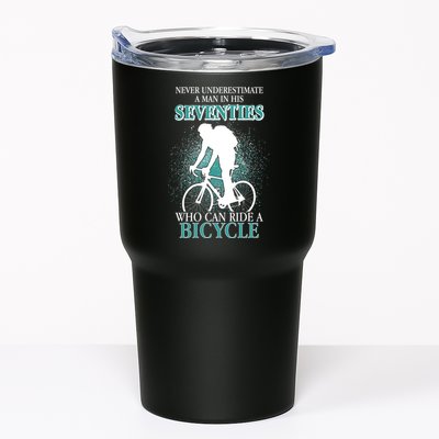Never Underestimate A Man In His Seventies Who Can Ride A Bicycle Tumbler