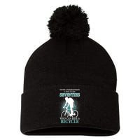 Never Underestimate A Man In His Seventies Who Can Ride A Bicycle Pom Pom 12in Knit Beanie