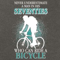 Never Underestimate A Man In His Seventies Who Can Ride A Bicycle Cotton Canvas Backpack