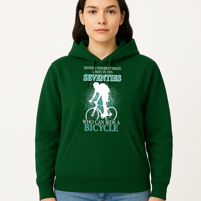 Never Underestimate A Man In His Seventies Who Can Ride A Bicycle Hoodie