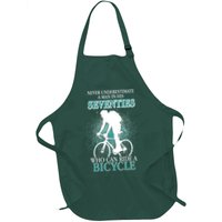 Never Underestimate A Man In His Seventies Who Can Ride A Bicycle Apron