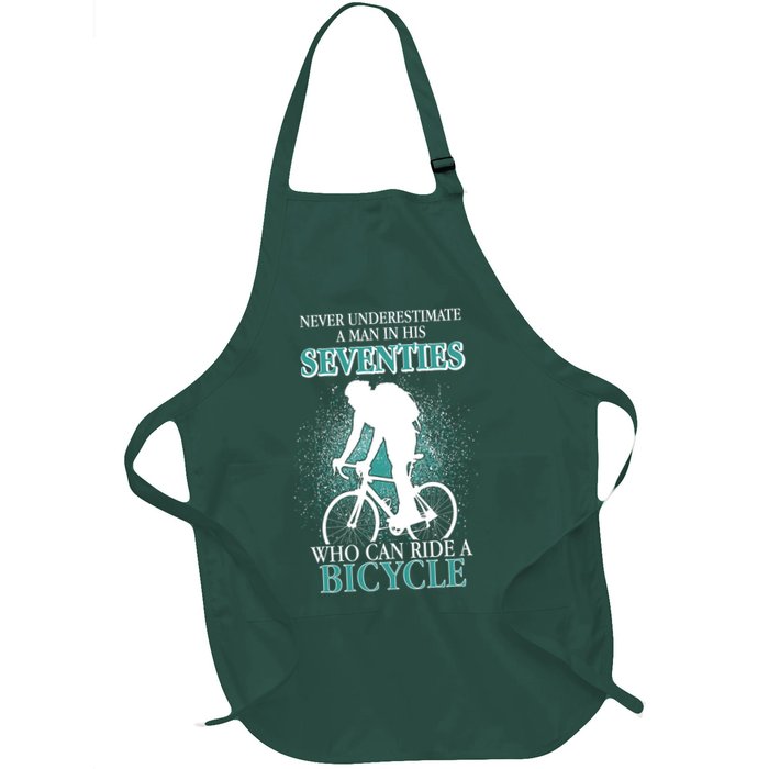Never Underestimate A Man In His Seventies Who Can Ride A Bicycle Apron