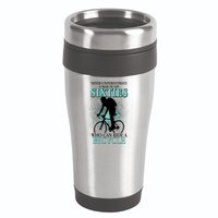 Never Underestimate A Man In His Sixties Who Can Ride A Bicycle 16oz Travel Tumbler