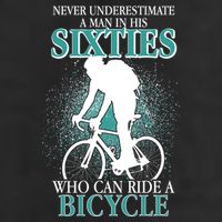 Never Underestimate A Man In His Sixties Who Can Ride A Bicycle Microfiber Hand Towel