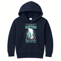 Never Underestimate A Man In His Sixties Who Can Ride A Bicycle Kids Hoodie