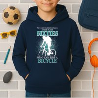 Never Underestimate A Man In His Sixties Who Can Ride A Bicycle Kids Hoodie