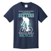 Never Underestimate A Man In His Sixties Who Can Ride A Bicycle Kids T-Shirt