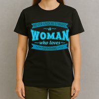 Never Underestimate A Woman Who Loves Swimming T-Shirt