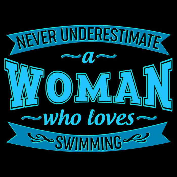 Never Underestimate A Woman Who Loves Swimming T-Shirt