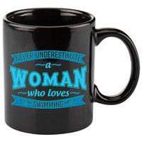 Never Underestimate A Woman Who Loves Swimming 11oz C Handle Ceramic Mug