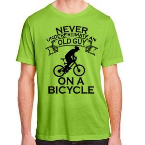 Never Underestimate An Old Guy On A Bike Adult ChromaSoft Performance T-Shirt