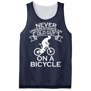 Never Underestimate An Old Guy On A Bike Mesh Reversible Basketball Jersey Tank