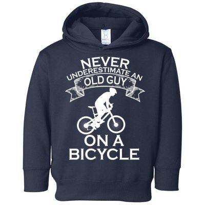 Never Underestimate An Old Guy On A Bike Toddler Hoodie