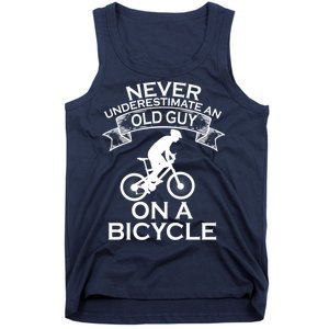 Never Underestimate An Old Guy On A Bike Tank Top