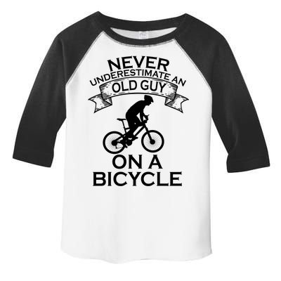 Never Underestimate An Old Guy On A Bike Toddler Fine Jersey T-Shirt