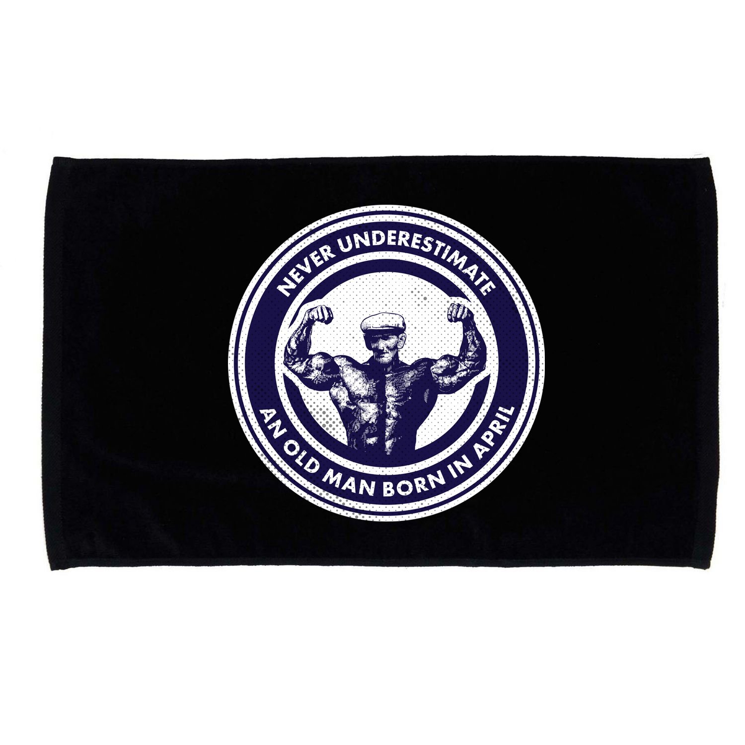 Never Underestimate An Old Man Born In April Microfiber Hand Towel
