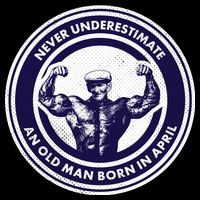 Never Underestimate An Old Man Born In April Cropped Pullover Crew
