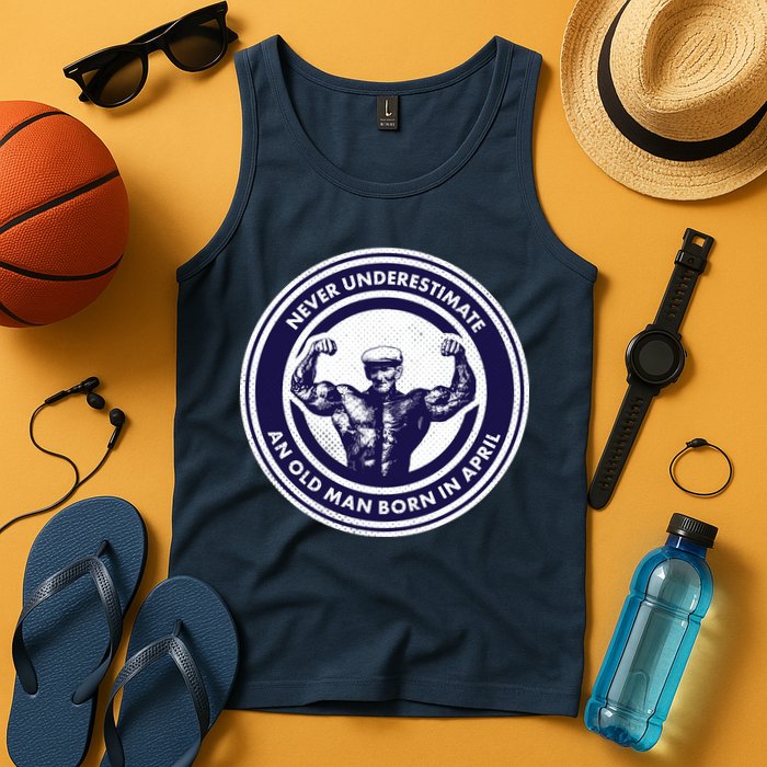 Never Underestimate An Old Man Born In April Tank Top