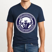 Never Underestimate An Old Man Born In August V-Neck T-Shirt