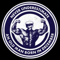 Never Underestimate An Old Man Born In December Cropped Pullover Crew