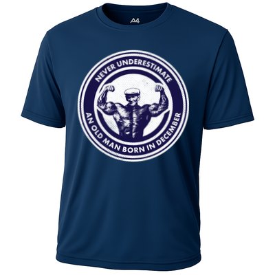 Never Underestimate An Old Man Born In December Performance Shirt