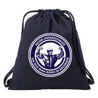 Never Underestimate An Old Man Born In December Drawstring Bag