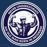 Never Underestimate An Old Man Born In December Flatbill Hat