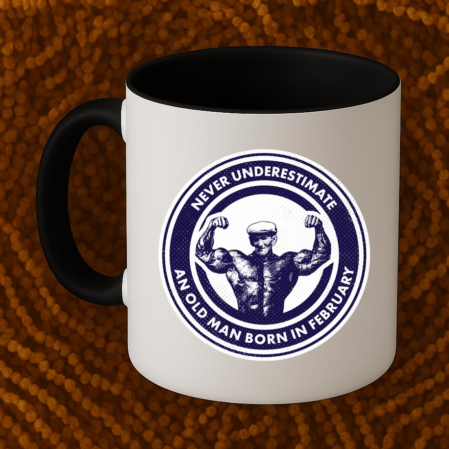 Never Underestimate An Old Man Born In February  Mug