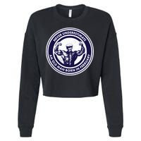 Never Underestimate An Old Man Born In February  Cropped Pullover Crew