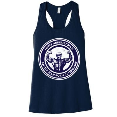 Never Underestimate An Old Man Born In February  Womens Tank Top