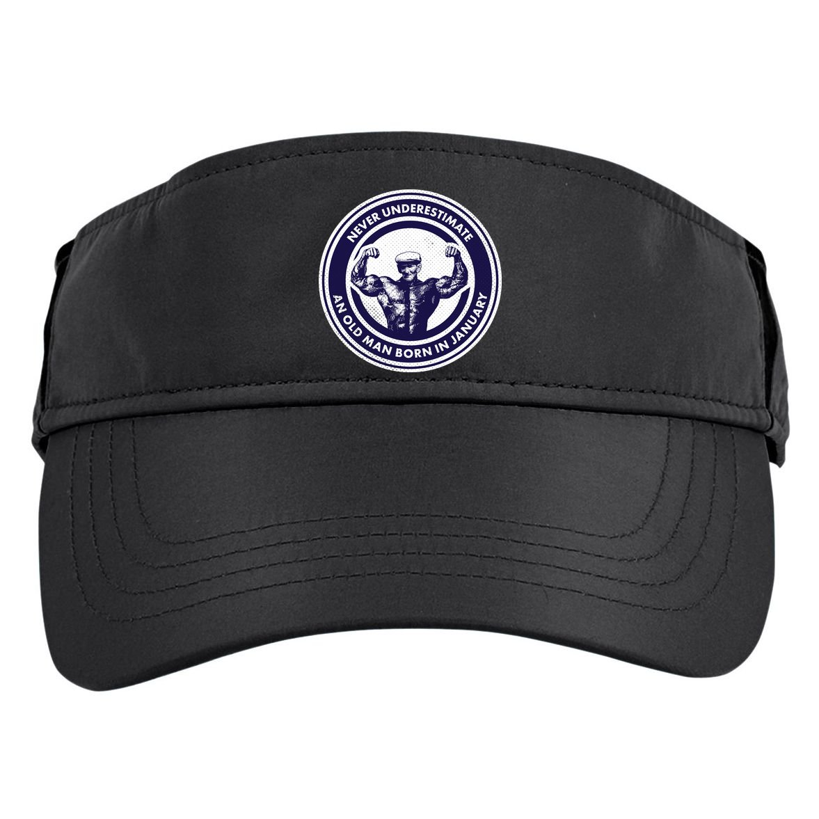 Never Underestimate An Old Man Born In January Adult Drive Performance Visor