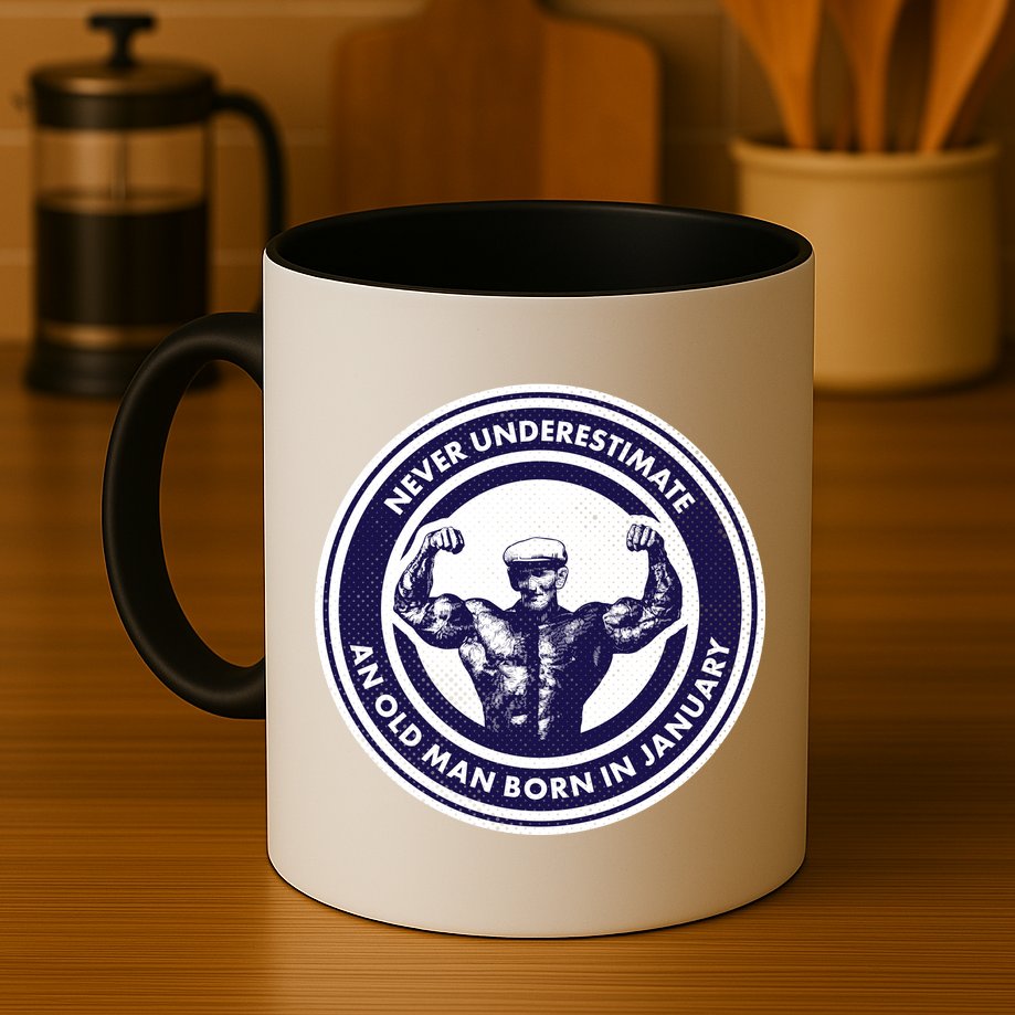 Never Underestimate An Old Man Born In January Mug